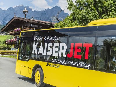 Mobil am Wilden Kaiser auch ohne eigenes Fahrzeug - KaiserJet: Wander-Bäder-Bus