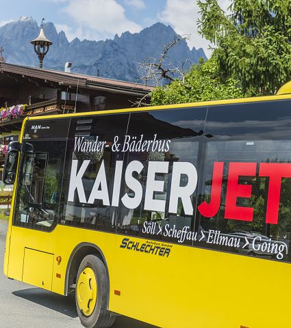 Mobile on the Wilder Kaiser even without your own vehicle - KaiserJet: Wander-Bäder-Bus